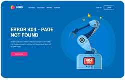 Λάθος 404 βραχιόνων ρομπότ διανυσματική απεικόνιση Λάθος 404 βραχιόνων ρομπότ διανυσματική απεικόνιση