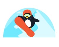 Λίγο χαριτωμένο penguin απεικόνιση αποθεμάτων Λίγο χαριτωμένο penguin απεικόνιση αποθεμάτων