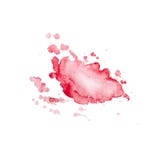 Λεκές Watercolor του κοκκίνου με τους παφλασμούς και τους λεκέδες Συρμένος με το χέρι διανυσματική απεικόνιση Λεκές Watercolor του κοκκίνου με τους παφλασμούς και τους λεκέδες Συρμένος με το χέρι διανυσματική απεικόνιση