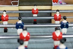 Λεπτομέρεια ενός παιχνιδιού επιτραπέζιου ποδοσφαίρου Στοκ φωτογραφία με δικαίωμα ελεύθερης χρήσης Λεπτομέρεια ενός παιχνιδιού επιτραπέζιου ποδοσφαίρου Στοκ φωτογραφία με δικαίωμα ελεύθερης χρήσης