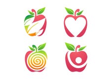 Λογότυπο της Apple, φρέσκο μήλων φρούτων διατροφής υγείας σύμβολο εικονιδίων φύσης καθορισμένο ελεύθερη απεικόνιση δικαιώματος Λογότυπο της Apple, φρέσκο μήλων φρούτων διατροφής υγείας σύμβολο εικονιδίων φύσης καθορισμένο ελεύθερη απεικόνιση δικαιώματος