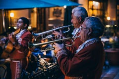 ΜΕΞΙΚΟ - 23 ΣΕΠΤΕΜΒΡΊΟΥ: Μέλη συμμορίας Mariachi που παίζουν τα όργανα στοκ εικόνες ΜΕΞΙΚΟ - 23 ΣΕΠΤΕΜΒΡΊΟΥ: Μέλη συμμορίας Mariachi που παίζουν τα όργανα στοκ εικόνες