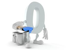 Μηδέν χαρακτήρας με το χρώμα διανυσματική απεικόνιση Μηδέν χαρακτήρας με το χρώμα διανυσματική απεικόνιση