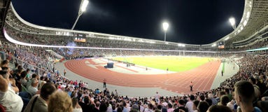 ΜΙΝΣΚ, ΛΕΥΚΟΡΩΣΙΑ - 9 ΑΥΓΟΎΣΤΟΥ 2018: Ένωση τρίτος UEFA Ευρώπη που είναι κατάλληλη γύρω από την αντιστοιχία μεταξύ της δυναμό Μιν στοκ εικόνα με δικαίωμα ελεύθερης χρήσης ΜΙΝΣΚ, ΛΕΥΚΟΡΩΣΙΑ - 9 ΑΥΓΟΎΣΤΟΥ 2018: Ένωση τρίτος UEFA Ευρώπη που είναι κατάλληλη γύρω από την αντιστοιχία μεταξύ της δυναμό Μιν στοκ εικόνα με δικαίωμα ελεύθερης χρήσης