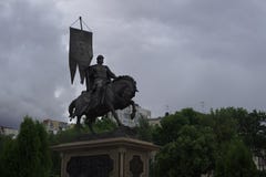 Μνημείο στον ιδρυτή της Samara, η πόλη όπου το Παγκόσμιο Κύπελλο θα κρατηθεί Στοκ Φωτογραφία Μνημείο στον ιδρυτή της Samara, η πόλη όπου το Παγκόσμιο Κύπελλο θα κρατηθεί Στοκ Φωτογραφία