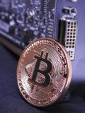 Μονάδα επεξεργασίας Bitcoin και γραφικής παράστασης ή GPU Στοκ Εικόνες Μονάδα επεξεργασίας Bitcoin και γραφικής παράστασης ή GPU Στοκ Εικόνες