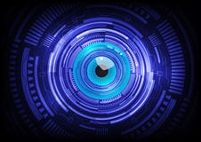 Μπλε ματιών μελλοντική τεχνολογία cyber σφαιρών αφηρημένη διανυσματική απεικόνιση Μπλε ματιών μελλοντική τεχνολογία cyber σφαιρών αφηρημένη διανυσματική απεικόνιση