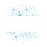 Μπλε Snowflakes με το έμβλημα στη μέση ελεύθερη απεικόνιση δικαιώματος Μπλε Snowflakes με το έμβλημα στη μέση ελεύθερη απεικόνιση δικαιώματος