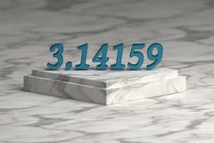 Μπλε λαμπρά μεταλλικά ψηφία αριθμού pi ελεύθερη απεικόνιση δικαιώματος Μπλε λαμπρά μεταλλικά ψηφία αριθμού pi ελεύθερη απεικόνιση δικαιώματος