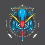 μπλε ωκεανός gundam και ιερή γεωμετρία απεικόνιση αποθεμάτων μπλε ωκεανός gundam και ιερή γεωμετρία απεικόνιση αποθεμάτων