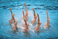 15ο syncro παγκόσμιου πρωταθλήματος Fina που κολυμπά techn Στοκ εικόνα με δικαίωμα ελεύθερης χρήσης