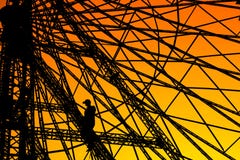 Ο εργαζόμενος ροδών Ferris στοκ εικόνες Ο εργαζόμενος ροδών Ferris στοκ εικόνες