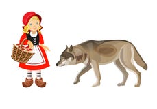 Οδηγώντας κουκούλα Little Red απεικόνιση αποθεμάτων Οδηγώντας κουκούλα Little Red απεικόνιση αποθεμάτων