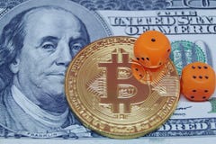 Οι κίνδυνοι επενδύουν στο bitcoin στοκ εικόνα Οι κίνδυνοι επενδύουν στο bitcoin στοκ εικόνα