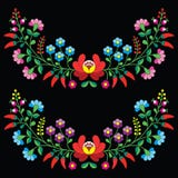 Ουγγρικό floral λαϊκό σχέδιο - κεντητική Kalocsai με τα λουλούδια και την πάπρικα ελεύθερη απεικόνιση δικαιώματος Ουγγρικό floral λαϊκό σχέδιο - κεντητική Kalocsai με τα λουλούδια και την πάπρικα ελεύθερη απεικόνιση δικαιώματος