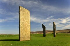πέτρες 1 νεολιθικές orkney νησιών μόνιμες stenness Στοκ φωτογραφία με δικαίωμα ελεύθερης χρήσης