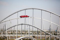 Παγκόσμιο ρόλερ κόστερ Ferrari στοκ εικόνες Παγκόσμιο ρόλερ κόστερ Ferrari στοκ εικόνες