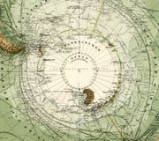 παλαιός χάρτης 1875 Ανταρκτικ διανυσματική απεικόνιση παλαιός χάρτης 1875 Ανταρκτικ διανυσματική απεικόνιση