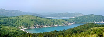 Πανοραμική άποψη του τυρκουάζ κόλπου στοκ εικόνες Πανοραμική άποψη του τυρκουάζ κόλπου στοκ εικόνες