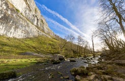  Πανόραμα όρμων Malham χειμερινό ` s ημερησίως Στοκ φωτογραφίες με δικαίωμα ελεύθερης χρήσης