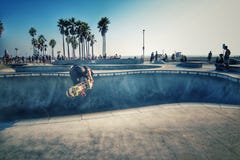 Παραλία της Βενετίας Skatepark, Λος Άντζελες Καλιφόρνια στοκ εικόνες Παραλία της Βενετίας Skatepark, Λος Άντζελες Καλιφόρνια στοκ εικόνες