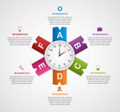 Περίληψη infographic με τις ζωηρόχρωμα κορδέλλες και το ρολόι στο κέντρο πρότυπο εστιατορίων σχεδίου έννοιας Στοκ φωτογραφίες με δικαίωμα ελεύθερης χρήσης Περίληψη infographic με τις ζωηρόχρωμα κορδέλλες και το ρολόι στο κέντρο πρότυπο εστιατορίων σχεδίου έννοιας Στοκ φωτογραφίες με δικαίωμα ελεύθερης χρήσης