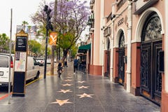 Περίπατος Hollywood της φήμης στο πρωί στοκ εικόνα Περίπατος Hollywood της φήμης στο πρωί στοκ εικόνα