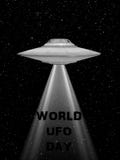 Πετώντας διαστημόπλοιο UFO Παγκόσμια UFO ημέρα Πετώντας πιατάκι rappresentation και UFO με ένα φως ελεύθερη απεικόνιση δικαιώματος Πετώντας διαστημόπλοιο UFO Παγκόσμια UFO ημέρα Πετώντας πιατάκι rappresentation και UFO με ένα φως ελεύθερη απεικόνιση δικαιώματος