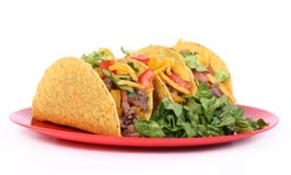 Πιάτο tacos βόειου κρέατος στοκ φωτογραφία Πιάτο tacos βόειου κρέατος στοκ φωτογραφία