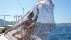 Πλούσια ζωή, το ελκυστικό κορίτσι χαλαρώνει στο σκάφος αναψυχής στο παραθαλάσσιο θέρετρο στο θερινό Σαββατοκύριακο και τον κυματι απόθεμα βίντεο Πλούσια ζωή, το ελκυστικό κορίτσι χαλαρώνει στο σκάφος αναψυχής στο παραθαλάσσιο θέρετρο στο θερινό Σαββατοκύριακο και τον κυματι απόθεμα βίντεο