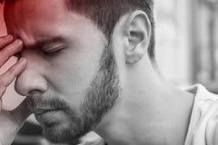 Πονοκέφαλος στοκ φωτογραφία Πονοκέφαλος στοκ φωτογραφία