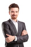 Πορτρέτο ενός επιχειρησιακού ατόμου που απομονώνεται στο άσπρο υπόβαθρο στοκ φωτογραφία Πορτρέτο ενός επιχειρησιακού ατόμου που απομονώνεται στο άσπρο υπόβαθρο στοκ φωτογραφία
