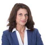 Πορτρέτο μιας ελκυστικής και ευτυχούς επιχειρησιακής γυναίκας που απομονώνεται στο wh στοκ φωτογραφία με δικαίωμα ελεύθερης χρήσης Πορτρέτο μιας ελκυστικής και ευτυχούς επιχειρησιακής γυναίκας που απομονώνεται στο wh στοκ φωτογραφία με δικαίωμα ελεύθερης χρήσης