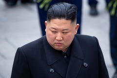 Πορτρέτο του Γενικού Γραμματέα των Η.Ε της Kim Jong Βόρεια Κορεών DPRK στοκ εικόνα Πορτρέτο του Γενικού Γραμματέα των Η.Ε της Kim Jong Βόρεια Κορεών DPRK στοκ εικόνα
