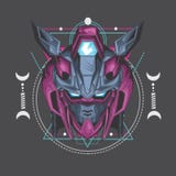 πορφυρό δηλητήριο gundam και ιερή γεωμετρία διανυσματική απεικόνιση πορφυρό δηλητήριο gundam και ιερή γεωμετρία διανυσματική απεικόνιση