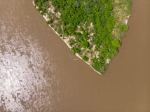 Ποταμός Vistula κοντά στο χωριό Kepa Kielpinska, εναέρια άποψη στοκ εικόνα Ποταμός Vistula κοντά στο χωριό Kepa Kielpinska, εναέρια άποψη στοκ εικόνα