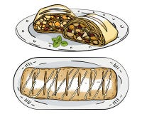 Που απομονώνεται strudel της Apple ελεύθερη απεικόνιση δικαιώματος Που απομονώνεται strudel της Apple ελεύθερη απεικόνιση δικαιώματος