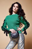 Προκλητική όμορφη γυναικών μόδας τρίχα brunette γοητείας πρότυπη makeup στοκ εικόνες με δικαίωμα ελεύθερης χρήσης Προκλητική όμορφη γυναικών μόδας τρίχα brunette γοητείας πρότυπη makeup στοκ εικόνες με δικαίωμα ελεύθερης χρήσης