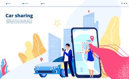 Προσγείωση συνοδήγησης Ταξίδι Carpooling από τον πολλαπλάσιο οδηγό ανθρώπων μαζί με το αυτοκίνητο που νοικιάζει για το ταξίδι πόλ ελεύθερη απεικόνιση δικαιώματος Προσγείωση συνοδήγησης Ταξίδι Carpooling από τον πολλαπλάσιο οδηγό ανθρώπων μαζί με το αυτοκίνητο που νοικιάζει για το ταξίδι πόλ ελεύθερη απεικόνιση δικαιώματος