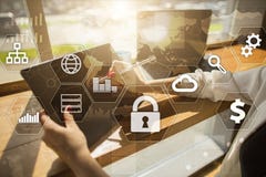 Προστασία δεδομένων, ασφάλεια Cyber, ασφάλεια πληροφοριών Επιχειρησιακή έννοια τεχνολογίας Προστασία δεδομένων, ασφάλεια Cyber, ασφάλεια πληροφοριών Επιχειρησιακή έννοια τεχνολογίας