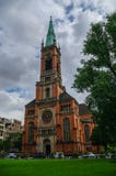 Προτεσταντική Εκκλησία Άγιος Johans (Johanneskirche) στο τετραγωνικό ο στοκ φωτογραφία Προτεσταντική Εκκλησία Άγιος Johans (Johanneskirche) στο τετραγωνικό ο στοκ φωτογραφία