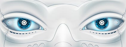 Πρόσωπο με τα μάτια το ρομπότ Φουτουριστική μηχανή Illus αποθεμάτων απεικόνιση αποθεμάτων Πρόσωπο με τα μάτια το ρομπότ Φουτουριστική μηχανή Illus αποθεμάτων απεικόνιση αποθεμάτων