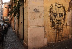 Πρόσωπο της τέχνης οδών στοκ εικόνα Πρόσωπο της τέχνης οδών στοκ εικόνα