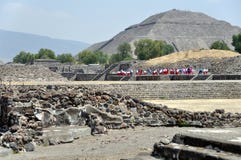 Πυραμίδες Teotihuacan, Μεξικό στοκ εικόνα Πυραμίδες Teotihuacan, Μεξικό στοκ εικόνα