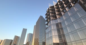 Πόλη κατασκευής ουρανοξυστών που μεγαλώνει timelapse τη ζωτικότητα 4k uhd διανυσματική απεικόνιση Πόλη κατασκευής ουρανοξυστών που μεγαλώνει timelapse τη ζωτικότητα 4k uhd διανυσματική απεικόνιση