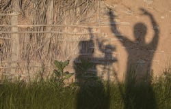 Ρομαντική σύνθεση των σκιών των ανδρών και των γυναικών στοκ εικόνα Ρομαντική σύνθεση των σκιών των ανδρών και των γυναικών στοκ εικόνα