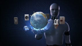 Ρομπότ, cyborg ανοικτός φοίνικας, σφαιρική σύνδεση επικοινωνίας γήινων δικτύων κινητή, αυτοκίνητο, ενέργεια - αποταμίευση, πλυντή απεικόνιση αποθεμάτων Ρομπότ, cyborg ανοικτός φοίνικας, σφαιρική σύνδεση επικοινωνίας γήινων δικτύων κινητή, αυτοκίνητο, ενέργεια - αποταμίευση, πλυντή απεικόνιση αποθεμάτων