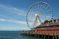 Ρόδα Ferris του Σιάτλ στοκ εικόνες Ρόδα Ferris του Σιάτλ στοκ εικόνες