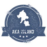 Σημάδι λογότυπων νησιών Aka απεικόνιση αποθεμάτων Σημάδι λογότυπων νησιών Aka απεικόνιση αποθεμάτων