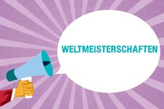 Σημάδι κειμένων που παρουσιάζει Weltmeisterschaften Εννοιολογικό Παγκόσμιο Κύπελλο παγκόσμιων πρωταθλημάτων φωτογραφιών των αθλητ απεικόνιση αποθεμάτων Σημάδι κειμένων που παρουσιάζει Weltmeisterschaften Εννοιολογικό Παγκόσμιο Κύπελλο παγκόσμιων πρωταθλημάτων φωτογραφιών των αθλητ απεικόνιση αποθεμάτων